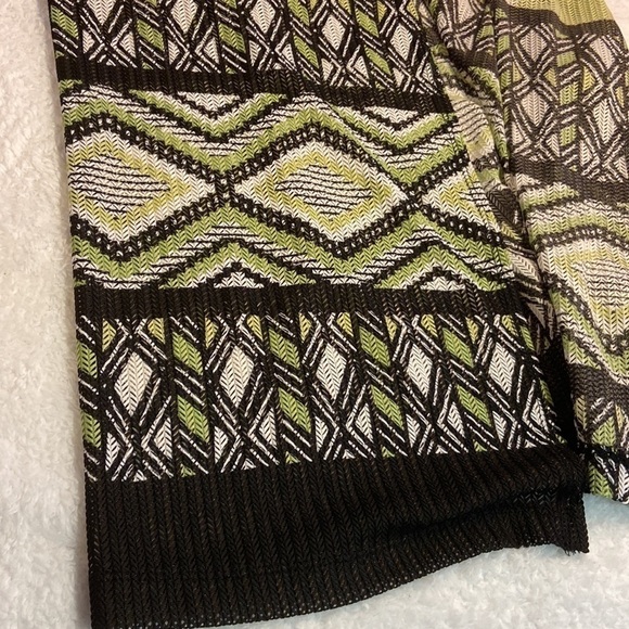 Alfred Dunner Open Front Chevron Pattern Cardigan Preowned Size PM - Picture 8 of 9